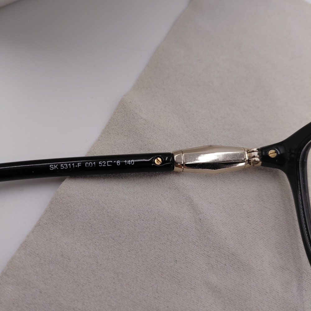 Swarovski SK5311 Womens Plastic Eyeglass & Case Frame Only Crystals Black Luxury - Picture 4 of 11